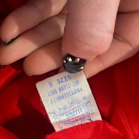 Vintage Evan Picone Red Button Up Blazer Dress Size 6 - Picture 8 of 16